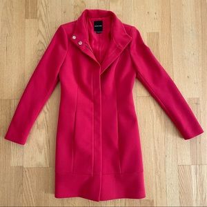 Marciano Guess Dress Coat Red Slim Fit Size Small S Freshly Dry Cleaned Gorgeous